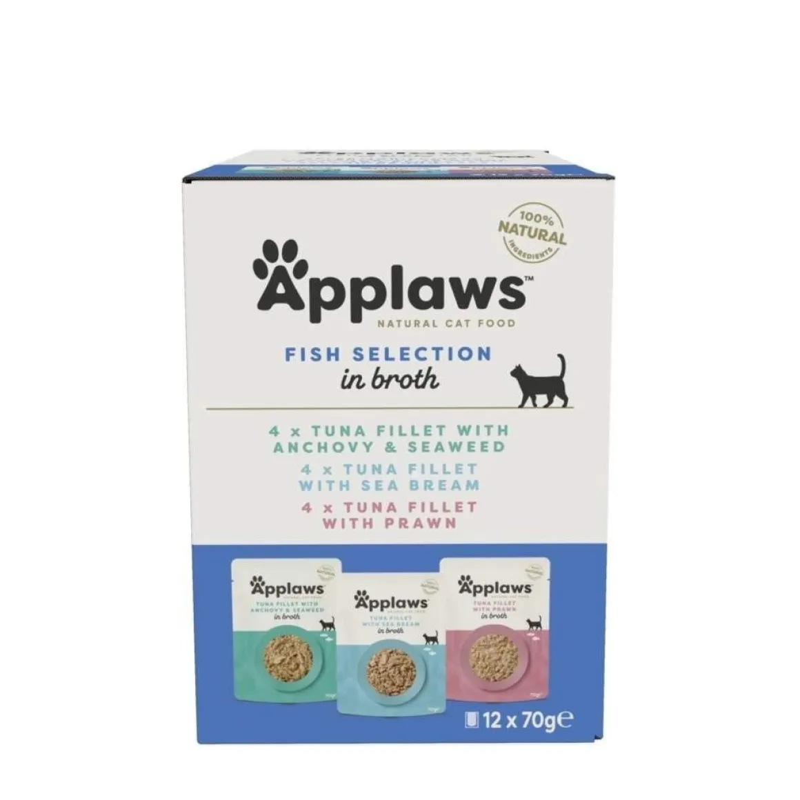 Applaws Cat Kalaa liemessä, multipack 12x70g