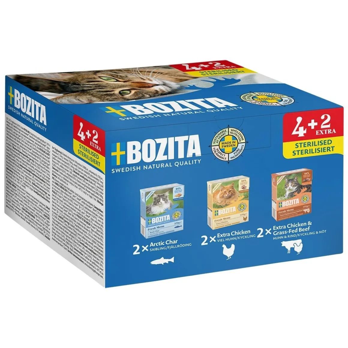 Bozita Cat Tetra Mixpack sterilised 6 x 370 g