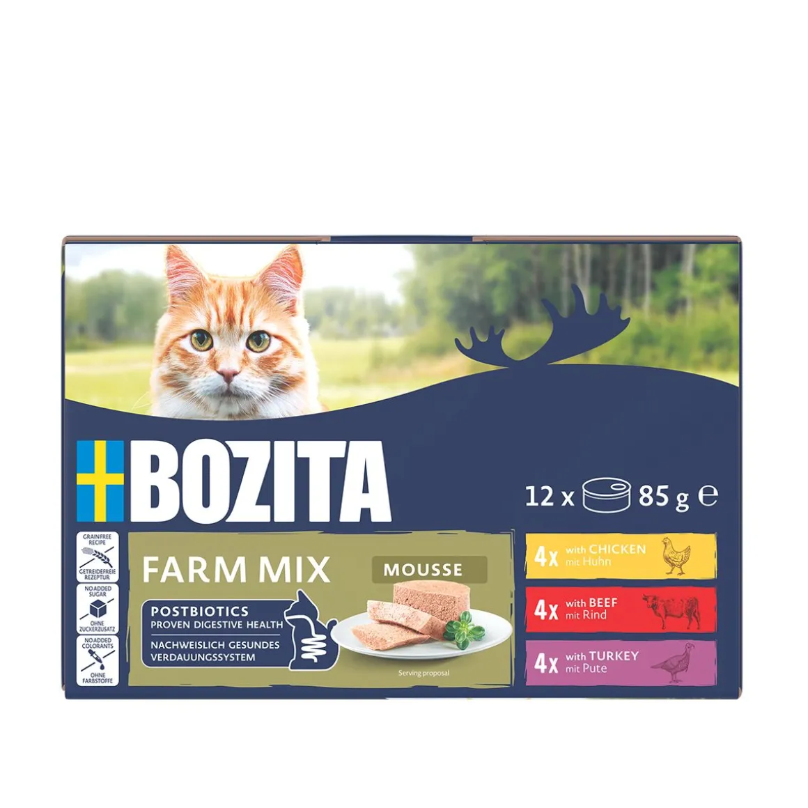 Bozita Mousse Mixed Farm 12x85g