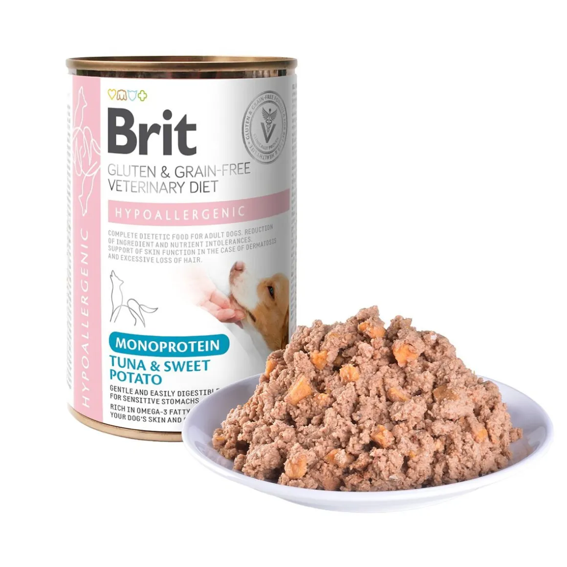 Brit Veterinary Diet for dogs Hypoallergenic Monoprotein Tuna&SweetPotato Can 400g