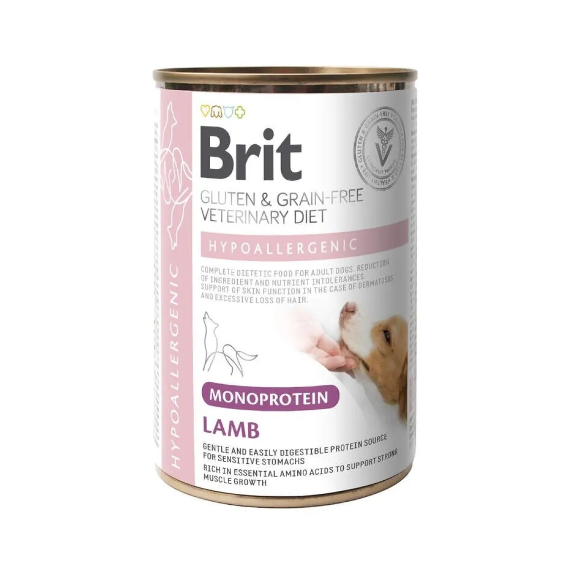 Brit Veterinary Diet for dogs Hypoallergenic Monoprotein Lamb Can 400g