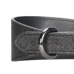 Collar of Sweden leveä solkipanta, musta glitter