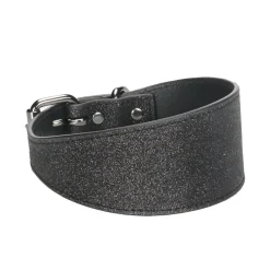 Collar of Sweden leveä solkipanta, musta glitter