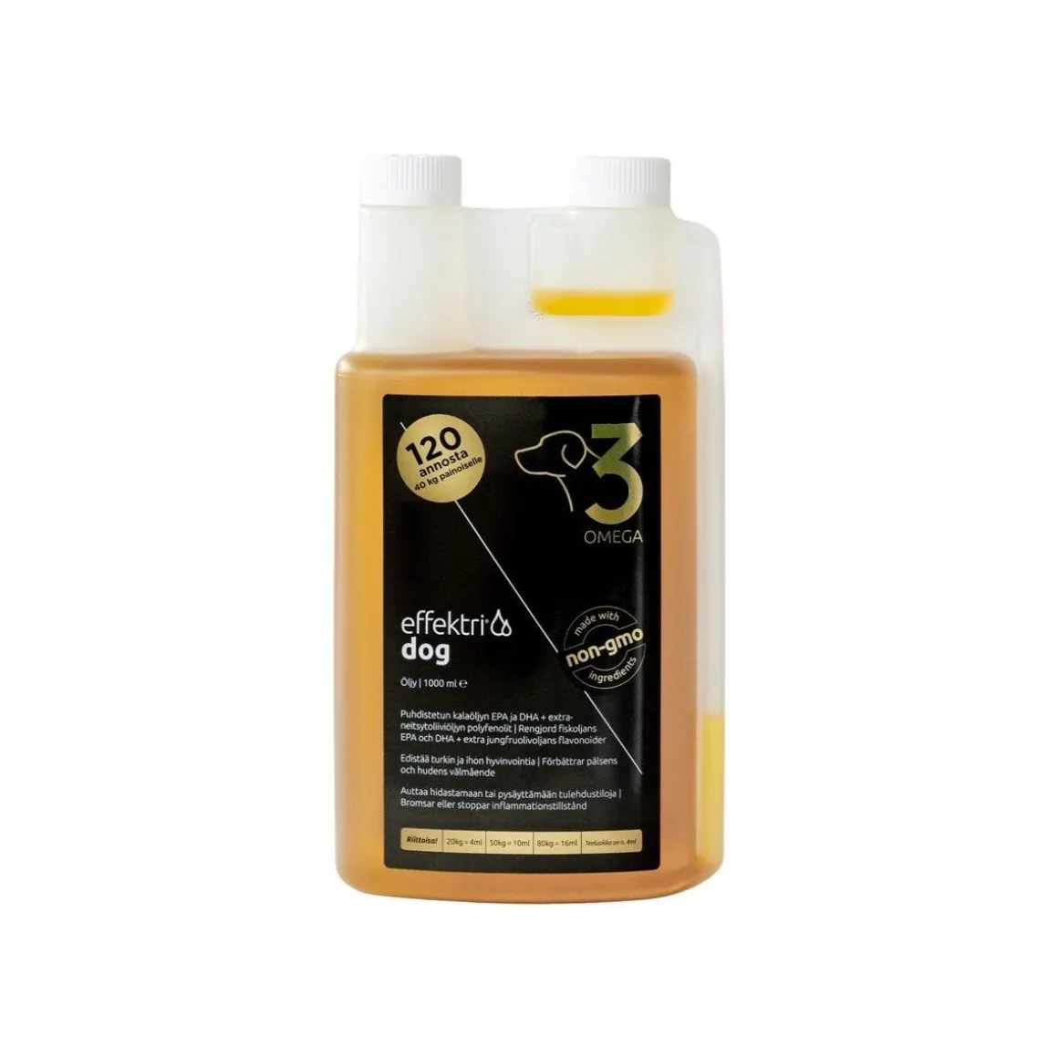 Effektri omega-3-öljy koiralle ja kissalle