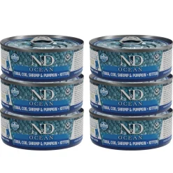Farmina N&D Cat Ocean Tuna & Pumpkin Kitten 6 x 70 g