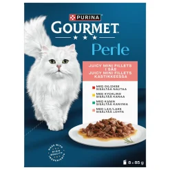 Gourmet Mini Fillets Lihaa ja kalaa kastikkeessa 8 x 85 g
