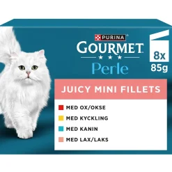 Gourmet Mini Fillets Lihaa ja kalaa kastikkeessa 8 x 85 g