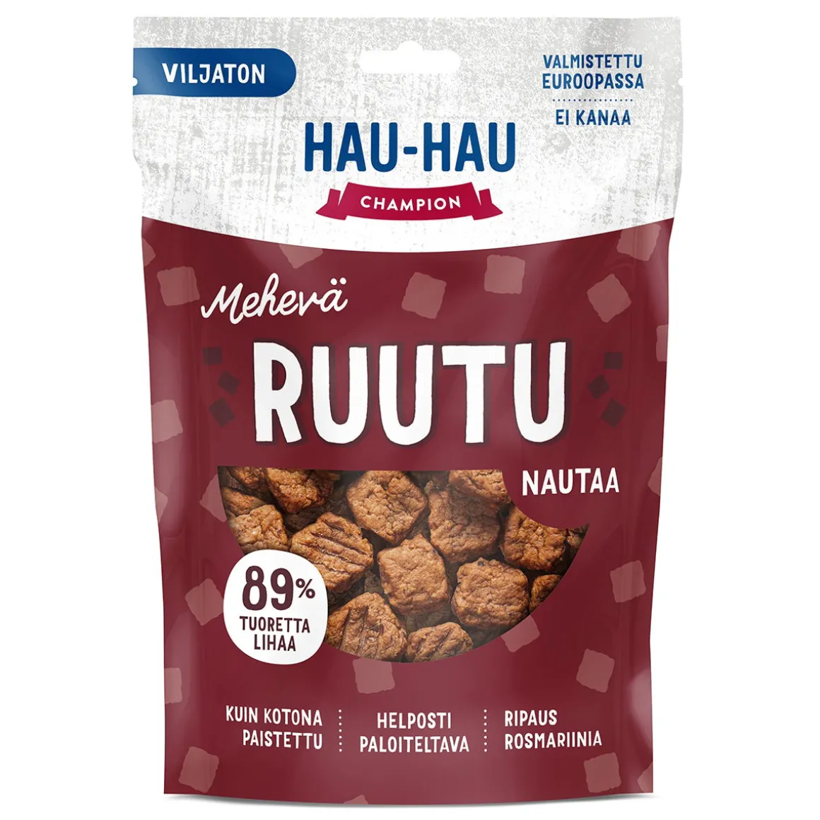 Hau-Hau Champion Mehevä Ruutu Nautaa 140g