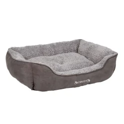 Koiran reunallinen peti Scruffs Cosy, harmaa
