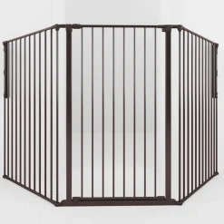 Korkea ja säädettävä koiraportti DogSpace Rocky, musta 90-221 x 104,5 cm