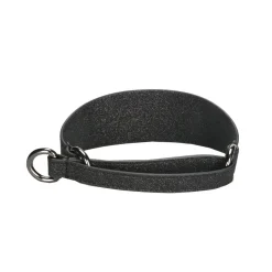Leveä martingaalipanta Collar of Sweden, musta glitter