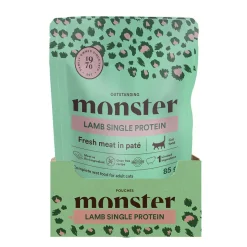 Monster Cat Pouch Adult Lamb 16 x 85 g