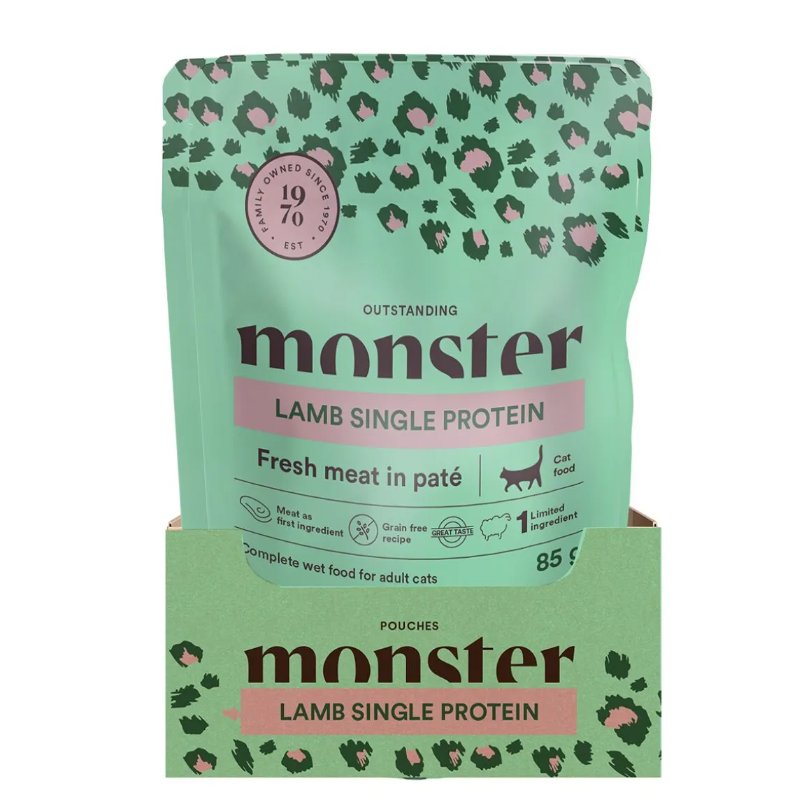 Monster Cat Pouch Adult Lamb 16 x 85 g