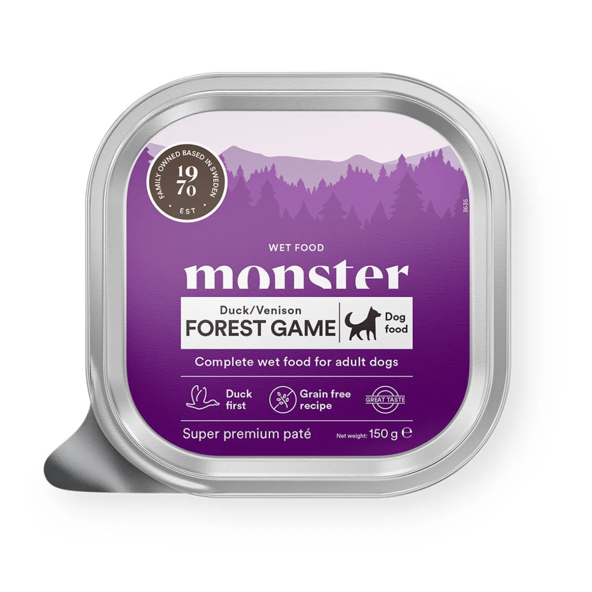 Monster Dog Adult Forest Game Patee 150 g