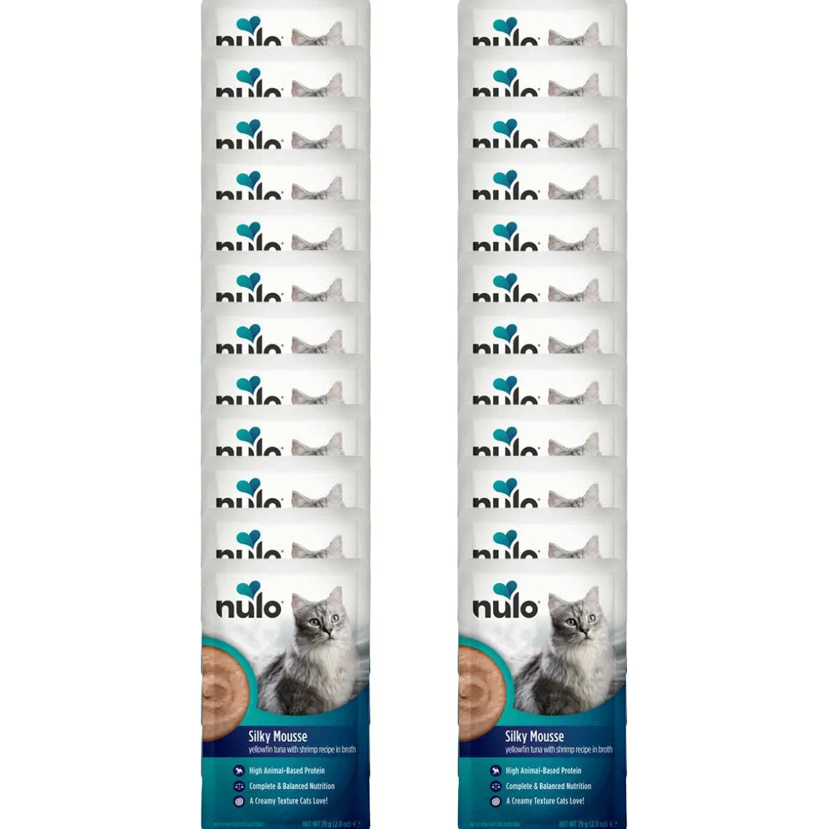 Nulo Silky Mousse Cat keltaevätonnikala & rapu liemessä 79 g