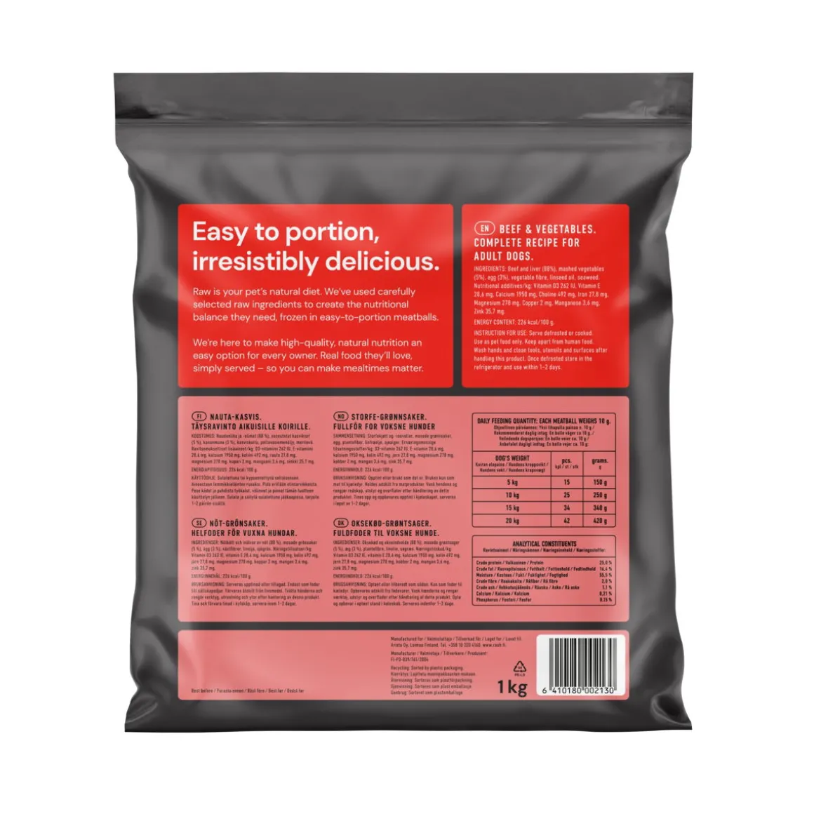Nutriment by RAUH! Nauta-kasvispullat 1 kg