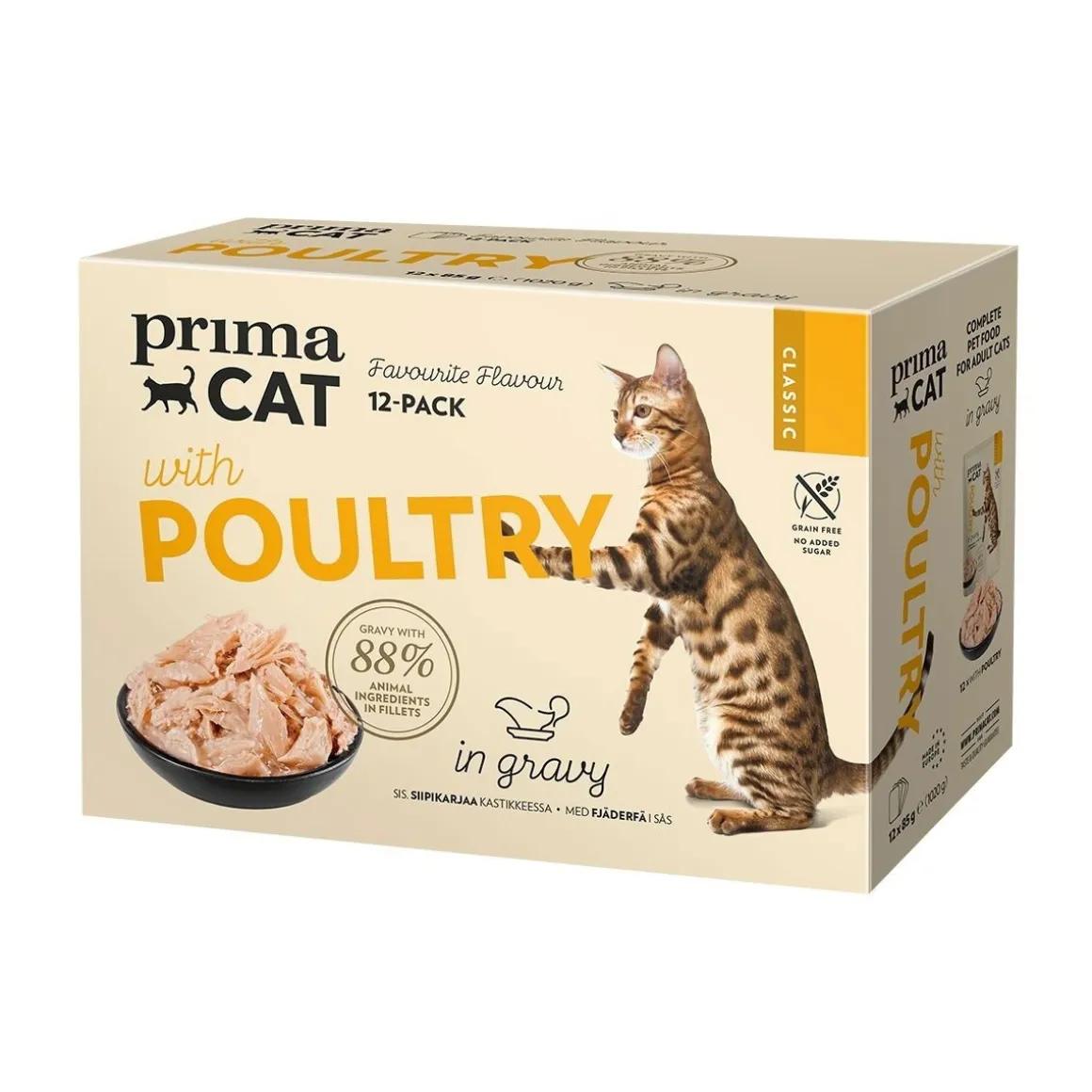 PrimaCat siipikarjaa kastikkeessa 12 x 85 g