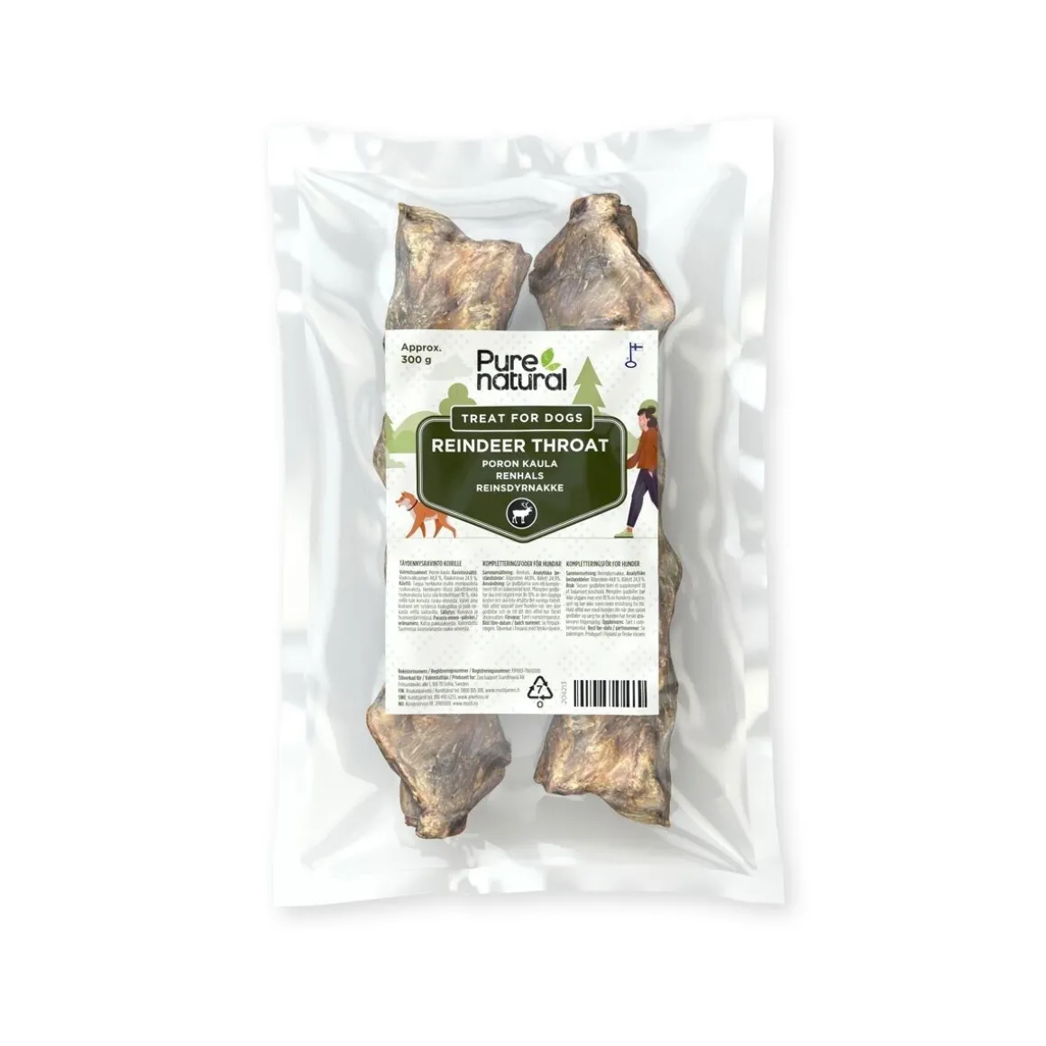 Purenatural poronkaula 300g herkku koiralle