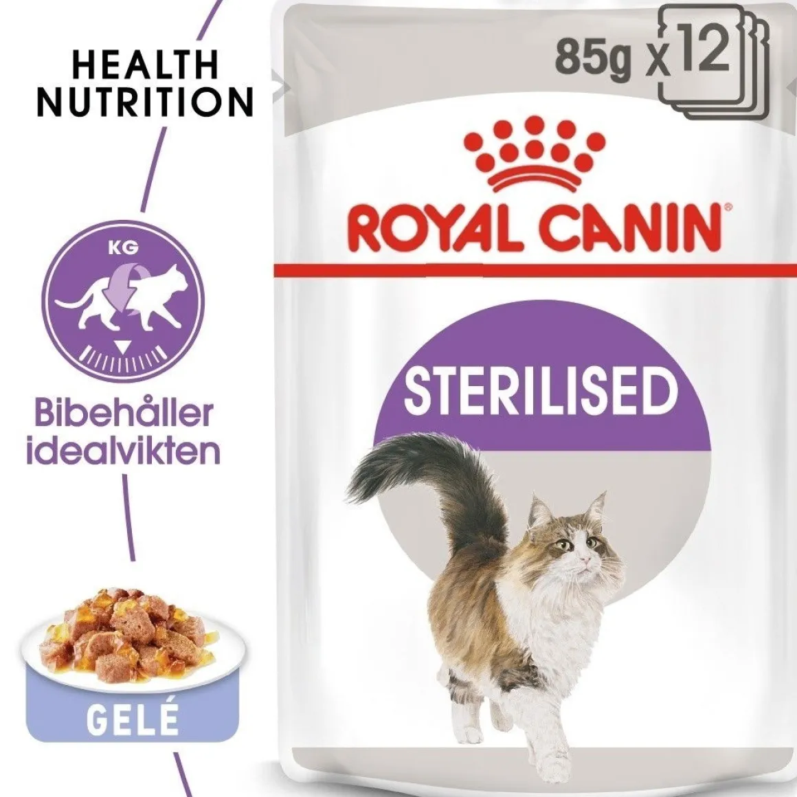 Royal Canin Sterilised Jelly 85g, 48-pack