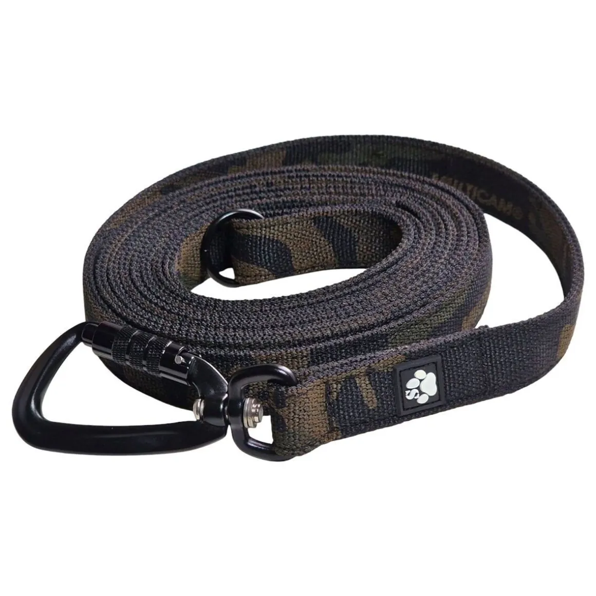 Salmiakkitassu multicam talutin twistlockilla, 250cm