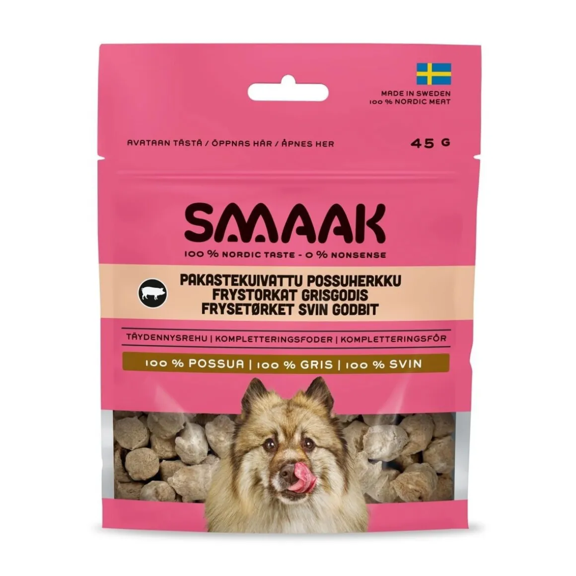 SMAAK Pakastekuivattu possuherkku koiralle 45g